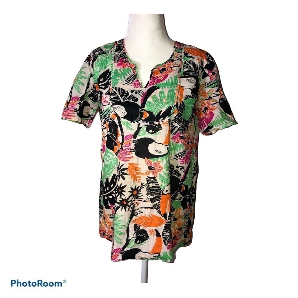 ONE TEASPOON Jungle Jam Short Sleeve Top Sz 10
